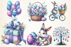 Purple Pastel Easter Clipart Bundle 2 - CraftNest - Digital Crafting and Art
