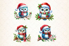 Christmas Owl Clipart Bundle 2 - CraftNest - Digital Crafting and Art