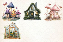 Spring Fairy House Clipart Bundle - CraftNest - Digital Crafting and Art