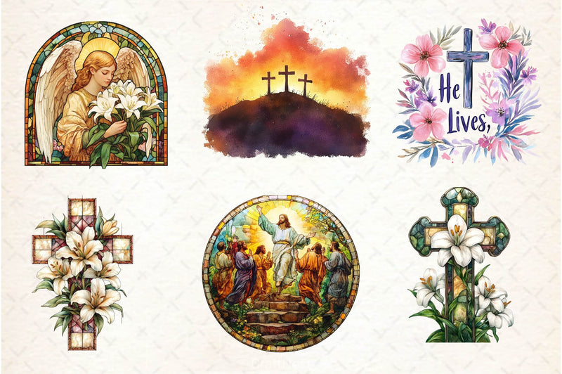 Antique Religious Easter Clipart Bundle 4 - CraftNest - Digital Crafting and Art