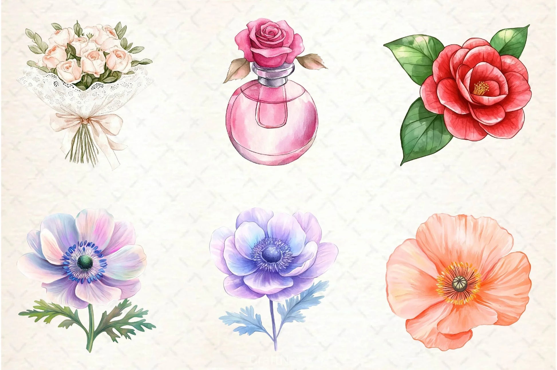 Romance Floral Clipart Bundle - CraftNest - Digital Crafting and Art