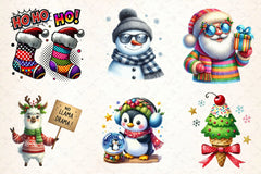 Cute Funky Christmas Clipart Bundle 2 - CraftNest - Digital Crafting and Art