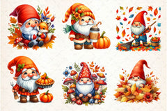 Autumn Gnomes Clipart Bundle 3 - CraftNest - Digital Crafting and Art