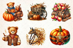 Cowboy Autumn Clipart Bundle 4 - CraftNest - Digital Crafting and Art