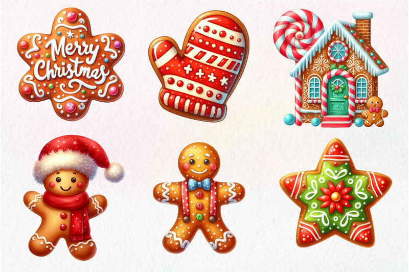 Christmas Gingerbread Clipart Bundle 3 - CraftNest - Digital Crafting and Art