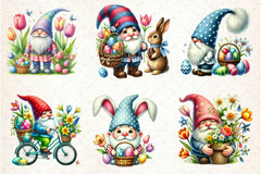 Easter Gnomes Clipart Bundle 2 - CraftNest - Digital Crafting and Art