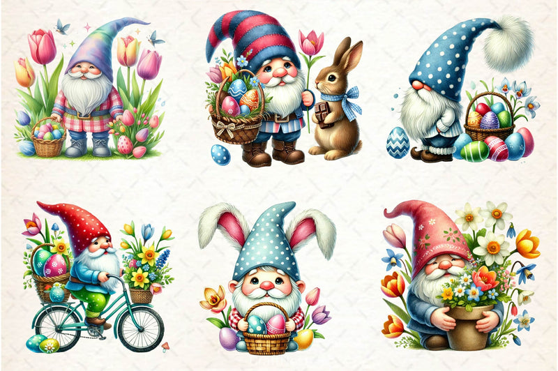 Easter Gnomes Clipart Bundle 2 - CraftNest - Digital Crafting and Art