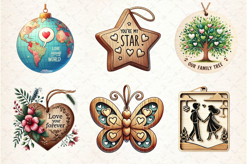 Ornament Valentine's Day Clipart Bundle - CraftNest - Digital Crafting and Art