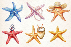 Summer Starfish Clipart Bundle 3 - CraftNest - Digital Crafting and Art