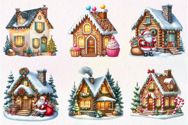 Christmas House Clipart Bundle 2 - CraftNest - Digital Crafting and Art
