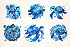 Celestial Turtles Clipart Bundle - CraftNest - Digital Crafting and Art