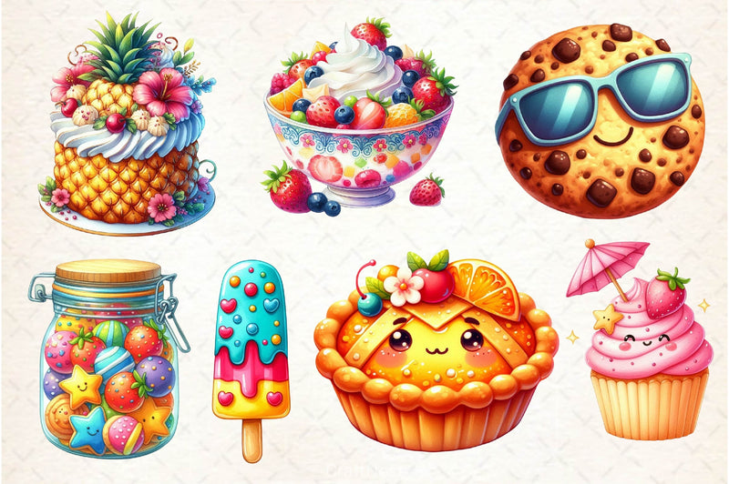 Summer Baking Clipart Bundle - CraftNest - Digital Crafting and Art