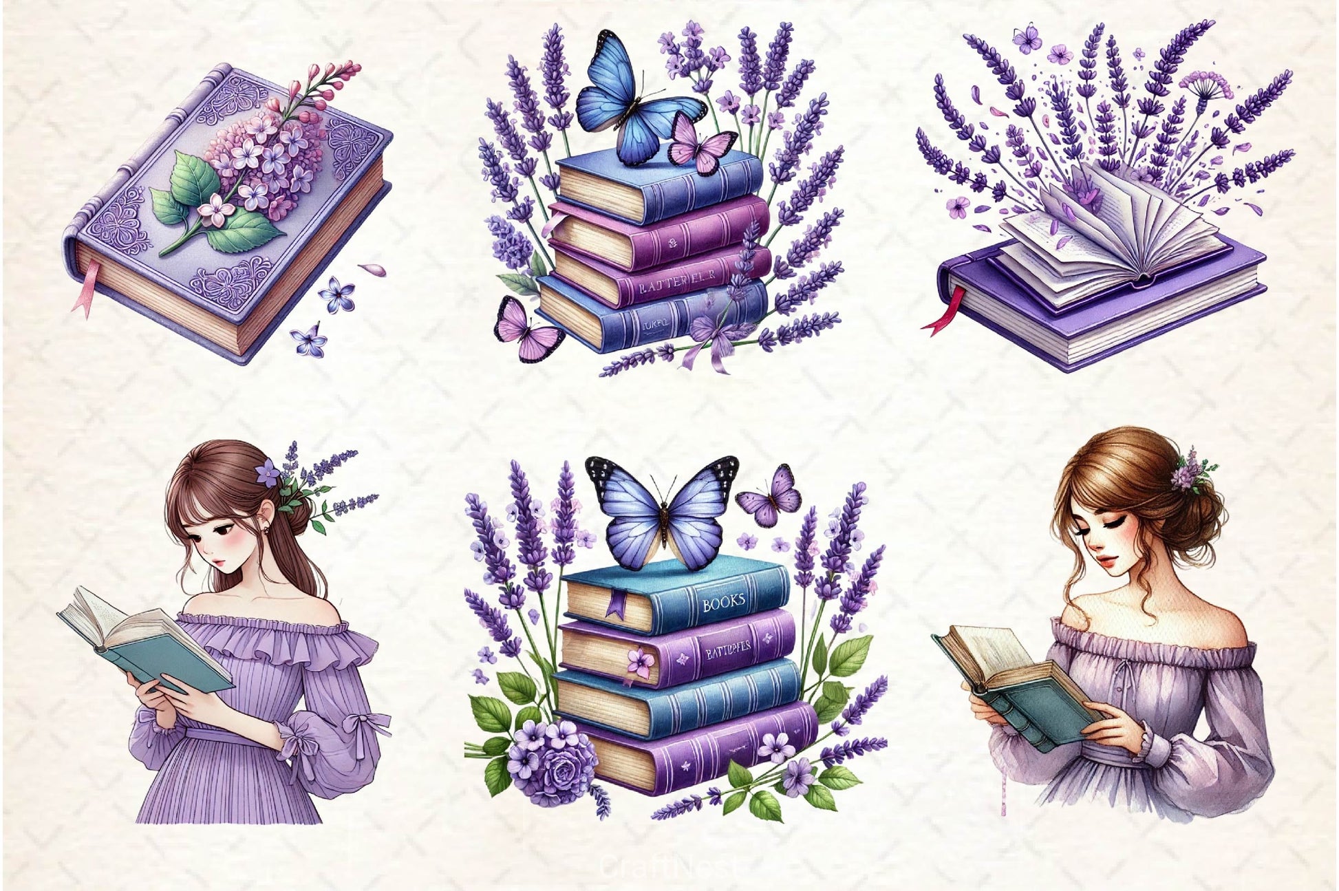 Spring Books Clipart Bundle 2 - CraftNest - Digital Crafting and Art