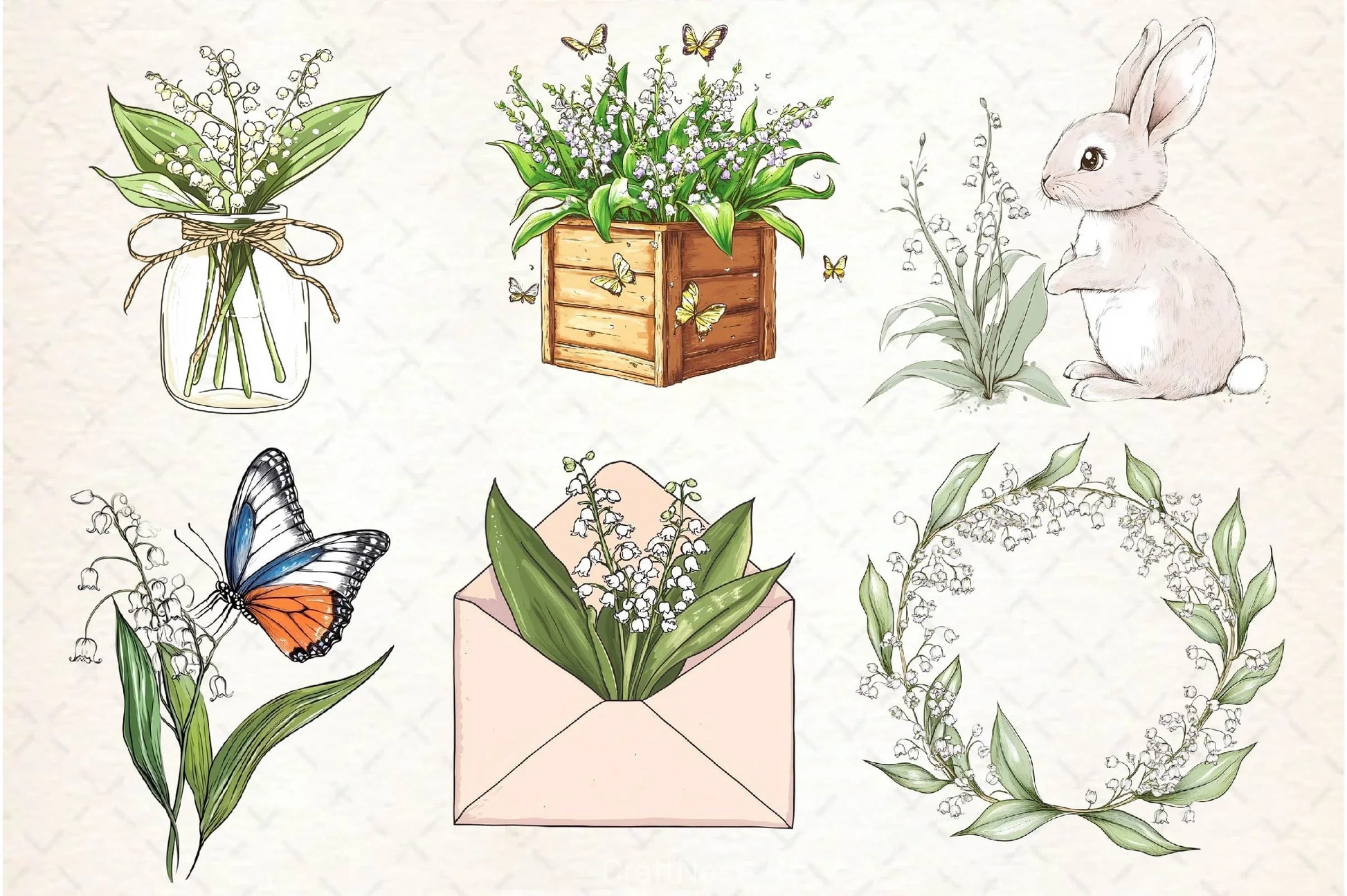 Lily Of The Valley Spring Clipart Bundle 2 - CraftNest - Digital Crafting and Art
