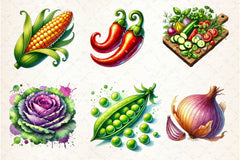 Vegetables Clipart Bundle 3 - CraftNest - Digital Crafting and Art