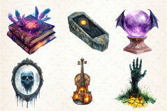 Dark Halloween Clipart Bundle 5 - CraftNest - Digital Crafting and Art