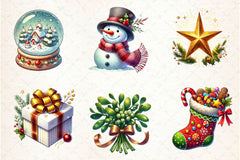 Hand Drawn Cartoon Christmas Clipart Bundle 2 - CraftNest - Digital Crafting and Art