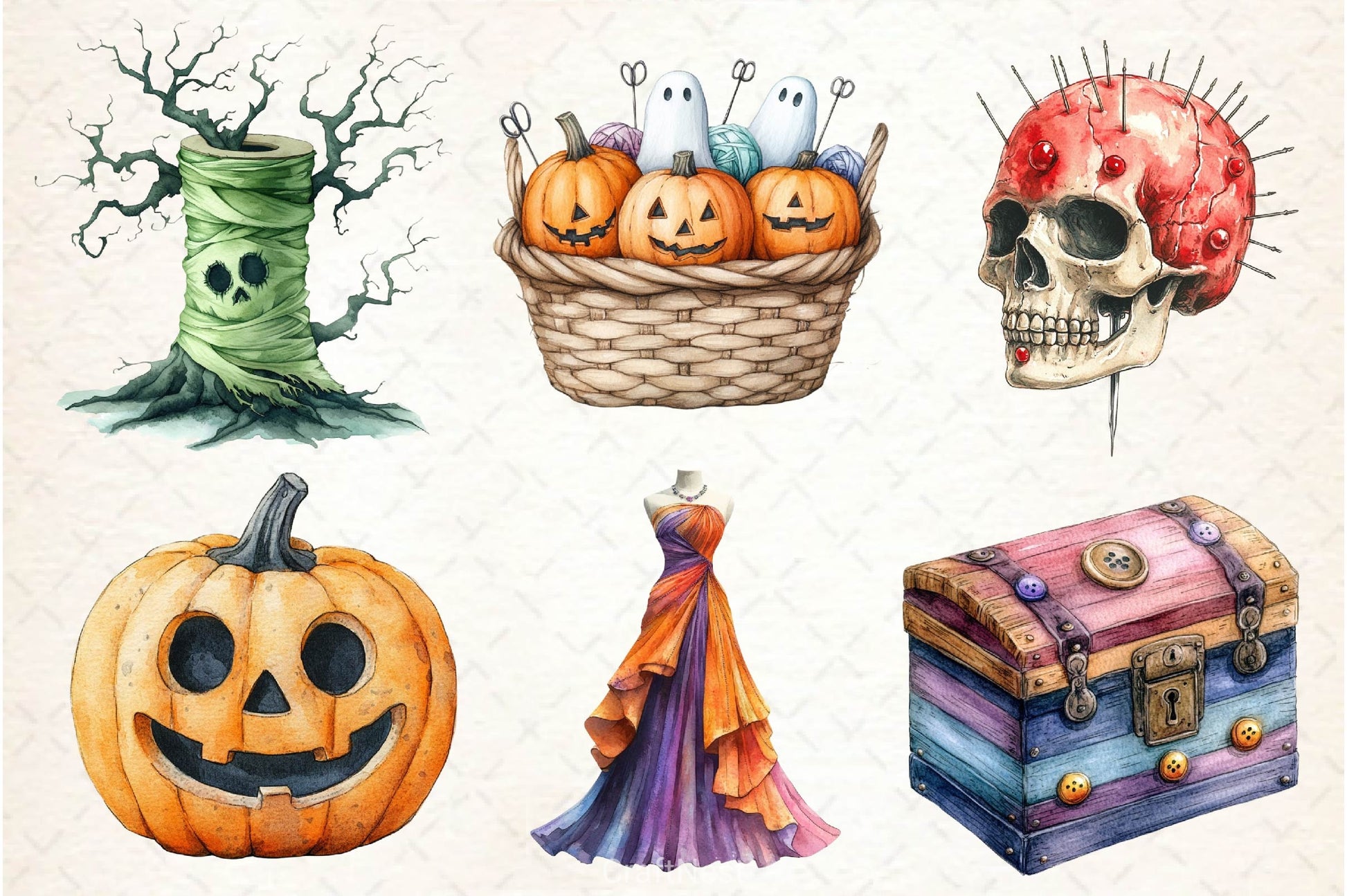 Groovy Halloween Sewing Clipart Bundle - CraftNest - Digital Crafting and Art