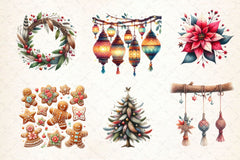 Boho Christmas Clipart Bundle - CraftNest - Digital Crafting and Art