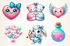 Pastel Valentine Clipart Bundle - CraftNest - Digital Crafting and Art