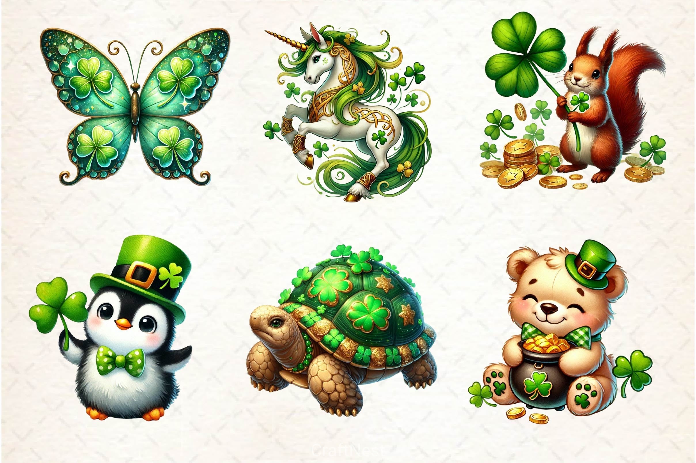 St Patrick's Day Animals Clipart Bundle 4 - CraftNest - Digital Crafting and Art