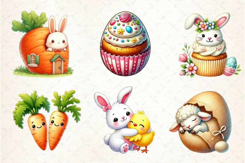 Kawaii Easter Day Clipart Bundle 2 - CraftNest - Digital Crafting and Art