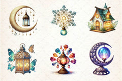 Fairy Lamps Clipart Bundle - CraftNest - Digital Crafting and Art