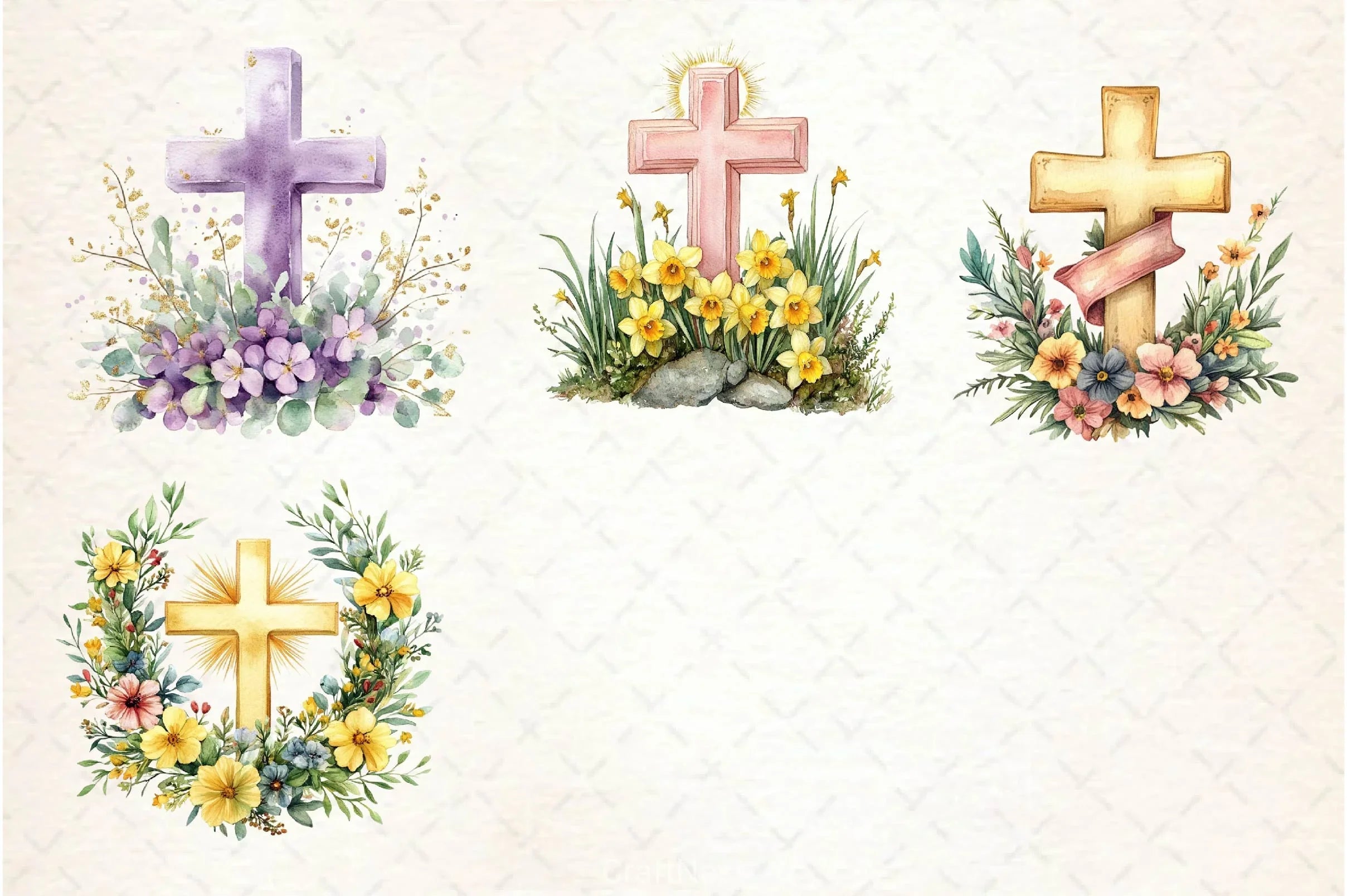 Easter Crosses Clipart Bundle - CraftNest - Digital Crafting and Art