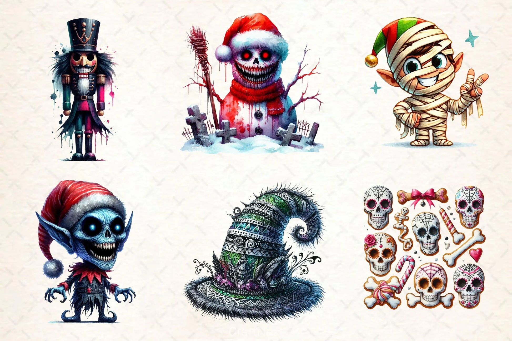 Spooky Christmas Clipart Bundle 2 - CraftNest - Digital Crafting and Art