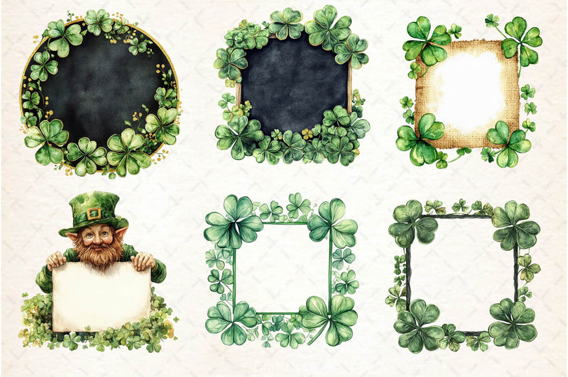 St Patricks Day Signs Clipart Bundle - CraftNest - Digital Crafting and Art