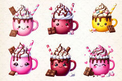 Cute Hot Cocoa Clipart Bundle 2 - CraftNest - Digital Crafting and Art