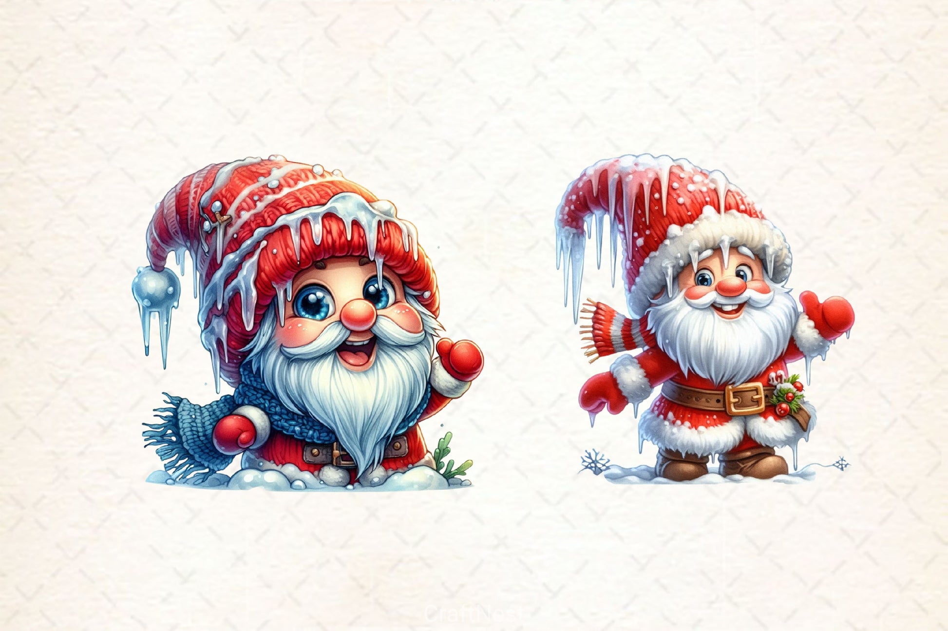 Christmas Icing Gnome Clipart Bundle - CraftNest - Digital Crafting and Art