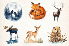 Woodland Forest Animals Clipart Bundle 7 - CraftNest - Digital Crafting and Art
