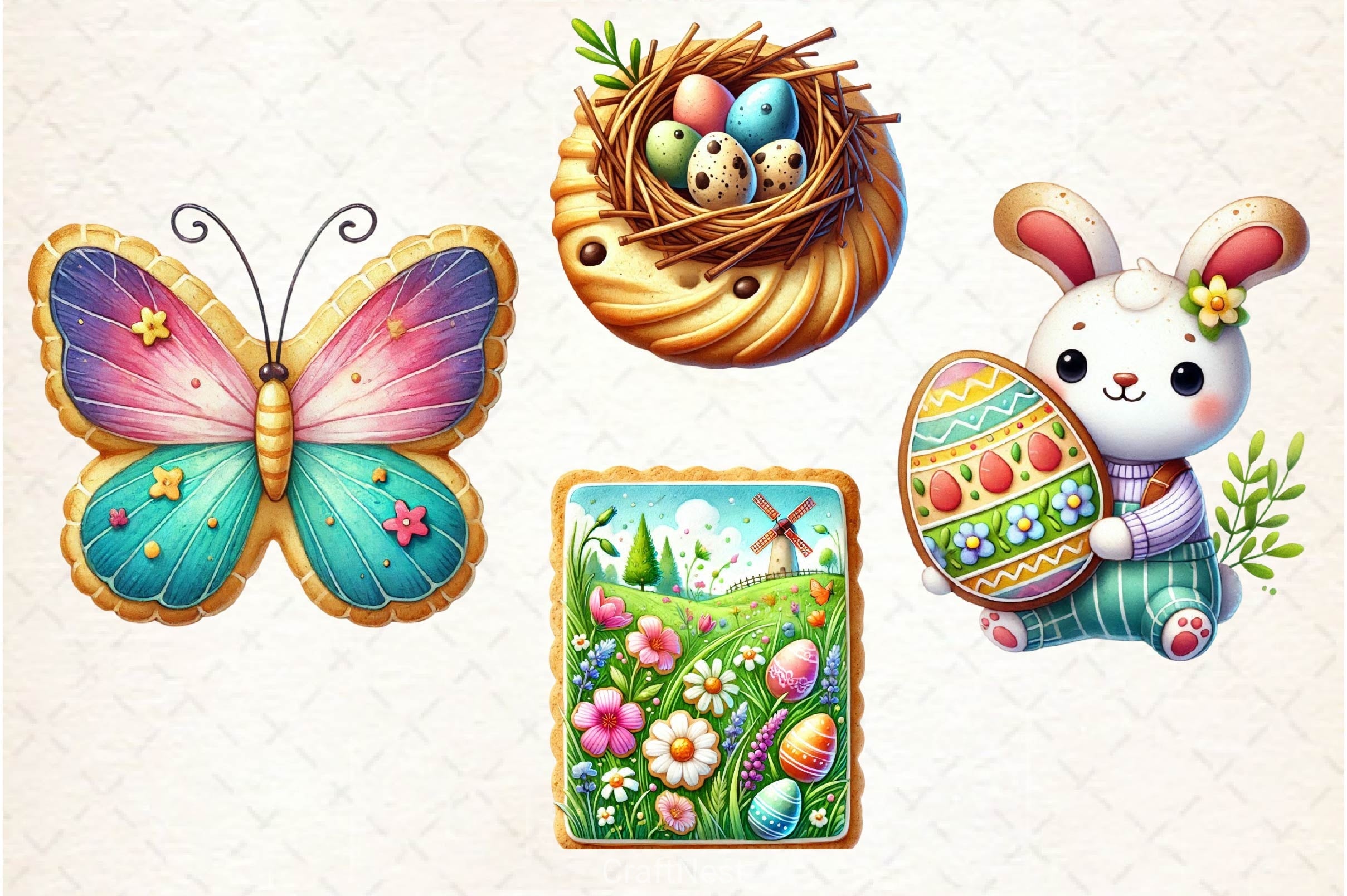 Easter Biscuits Clipart Bundle - CraftNest - Digital Crafting and Art