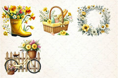 Soft Spring Clipart Bundle 3 - CraftNest - Digital Crafting and Art