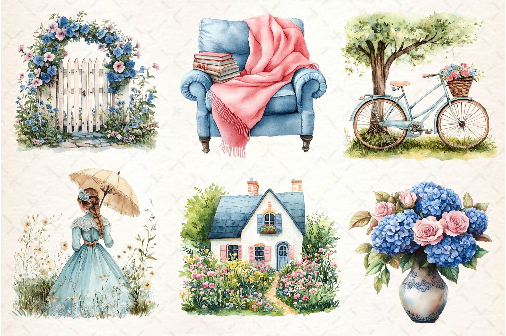 Cozy Romantic Spring Clipart Bundle12 - CraftNest - Digital Crafting and Art