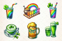 St Patricks Day Drinks Clipart Bundle 4 - CraftNest - Digital Crafting and Art