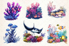 Coral Reef Clipart Bundle 2 - CraftNest - Digital Crafting and Art