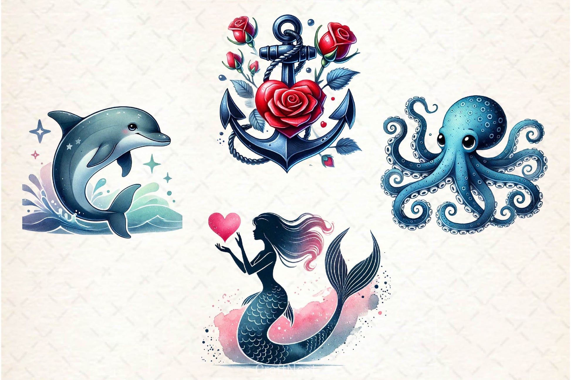 Navy Valentine Clipart Bundle - CraftNest - Digital Crafting and Art