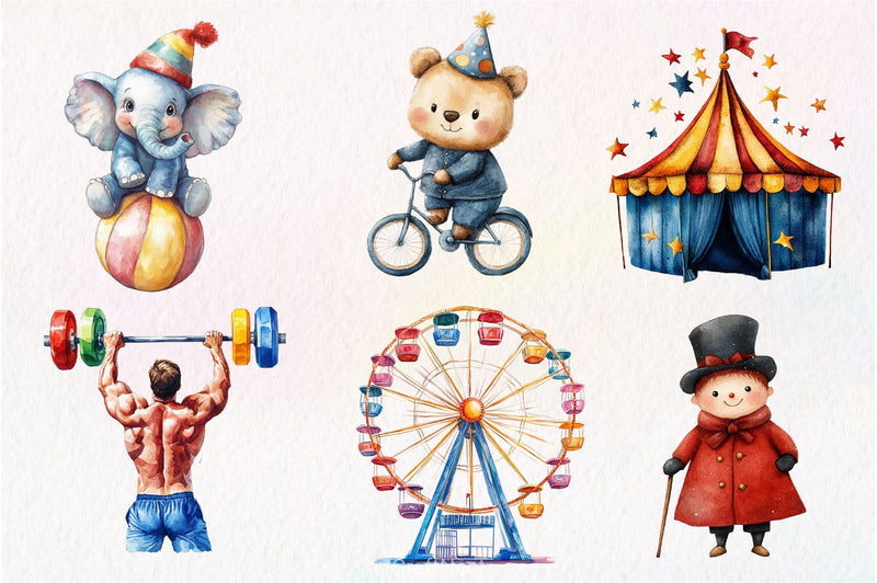 Circus Clipart Bundle - CraftNest - Digital Crafting and Art