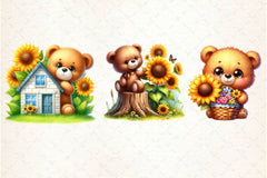 Cute Teddy Bear Clipart Bundle 4 - CraftNest - Digital Crafting and Art