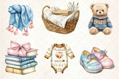 Boho Nursery Baby Clipart Bundle 2 - CraftNest - Digital Crafting and Art