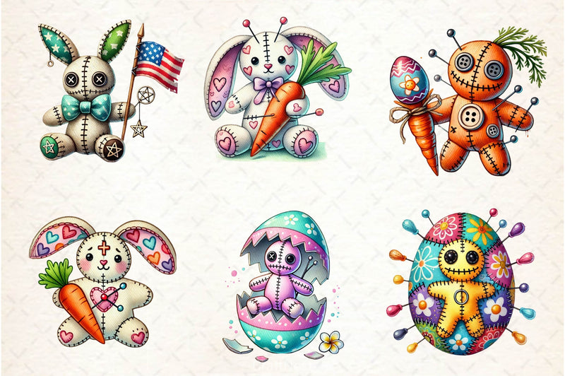 Cute Easter Voodoo Doll Clipart Bundle 2 - CraftNest - Digital Crafting and Art