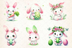 Cute Easter Bunny Clipart Bundle 9 - CraftNest - Digital Crafting and Art