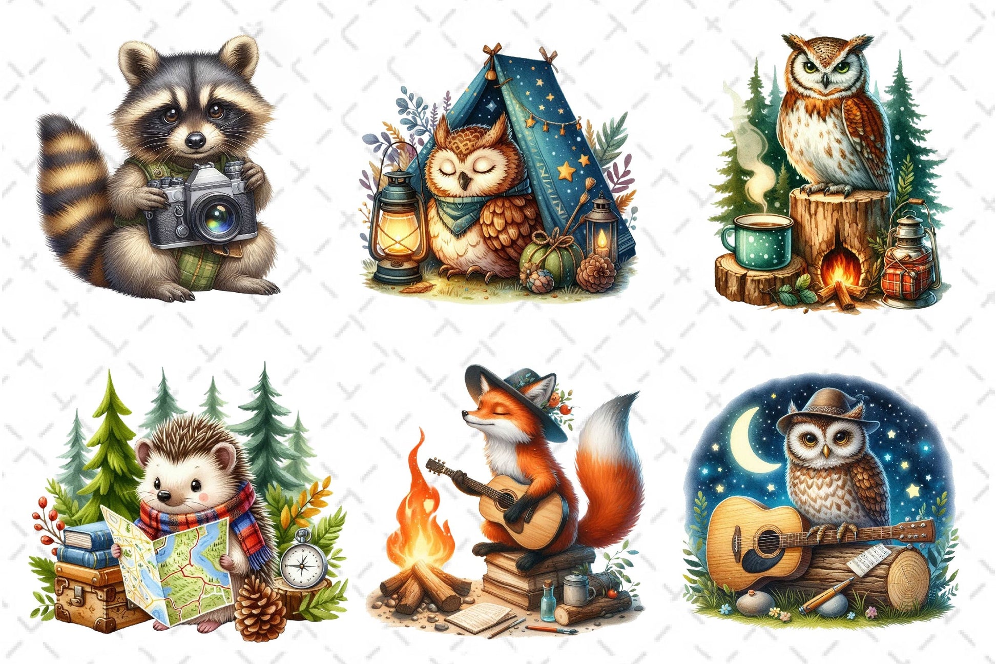Camping Animals Clipart Bundle 2 - CraftNest - Digital Crafting and Art