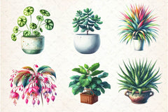 Houseplant Clipart Bundle 3 - CraftNest - Digital Crafting and Art