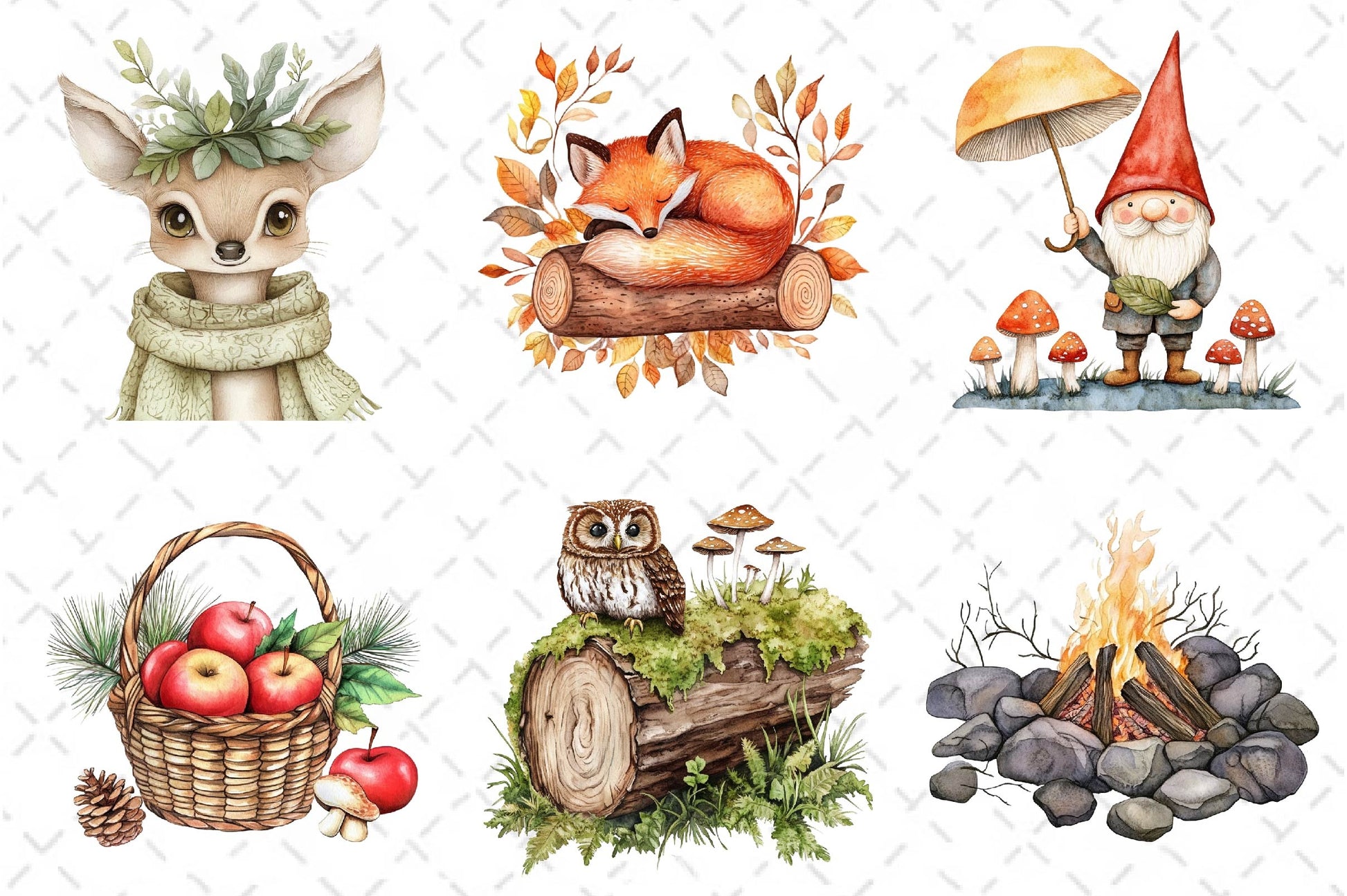 Fall Woodland Clipart Bundle 3 - CraftNest - Digital Crafting and Art