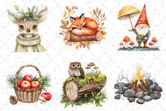 Fall Woodland Clipart Bundle 3 - CraftNest - Digital Crafting and Art
