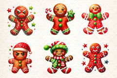 Funny Gingerbread Man Clipart Bundle - CraftNest - Digital Crafting and Art