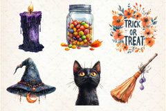 Boho Halloween Trick Or Treat Clipart Bundle 2 - CraftNest - Digital Crafting and Art